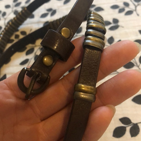 Brown skinny belt - Picture 2 of 4